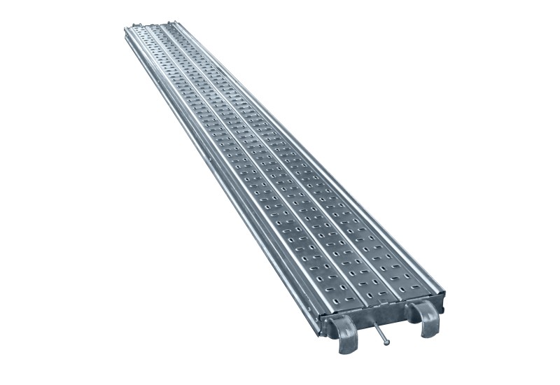 Plancher échafaudage acier Altrad FC3000 3m vue de dessus surface antidérapante