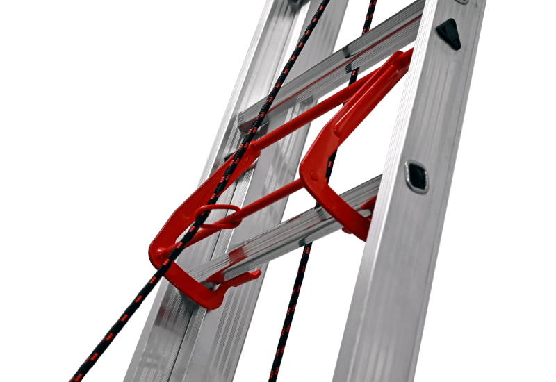 DUARIB - Echelle Coulissante A Corde Avec Stabilisateurs C3 STAB - 3X20 barreaux - 5,80m repliée / 13,90m dépliée
