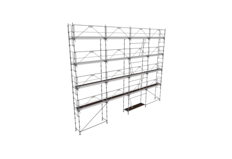 Lot échafaudage façadier 130 M² MEDIUM - R200 - Garde-corps monoblocs - TUBESCA COMABI