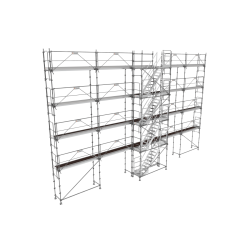 Lot échafaudage façadier 160 M² PROGRESS PREMIUM AVEC ESCALIERS - R200 - Garde-corps monoblocs - TUBESCA COMABI