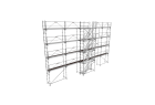 Lot échafaudage façadier 160 M² PROGRESS PREMIUM AVEC ESCALIERS - R200 - Garde-corps monoblocs - TUBESCA COMABI