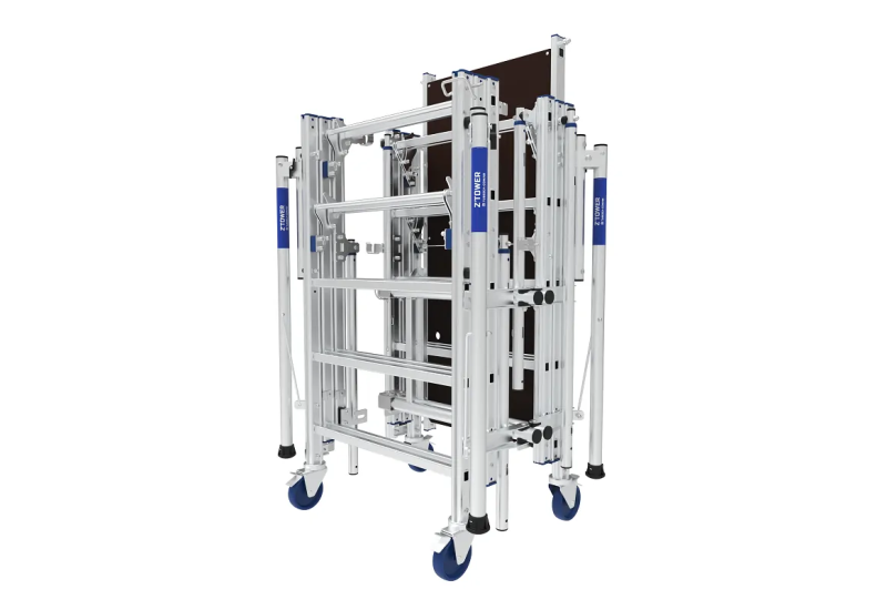 TUBESCA COMABI - Echafaudage roulant aluminium télescopique Z'TOWER - 7 réglages de hauteur possibles