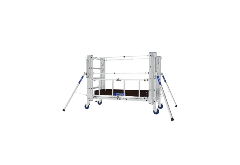 TUBESCA COMABI - Echafaudage roulant aluminium télescopique Z'TOWER - 7 réglages de hauteur possibles