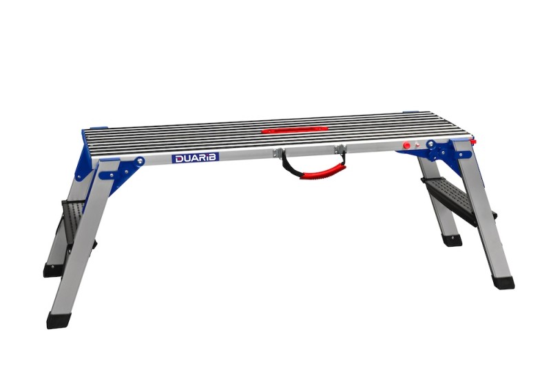 DUARIB - Marchepied TWIN STEP - Format compact : transport et rangement facilités - Plateau avec bandes antidérapantes