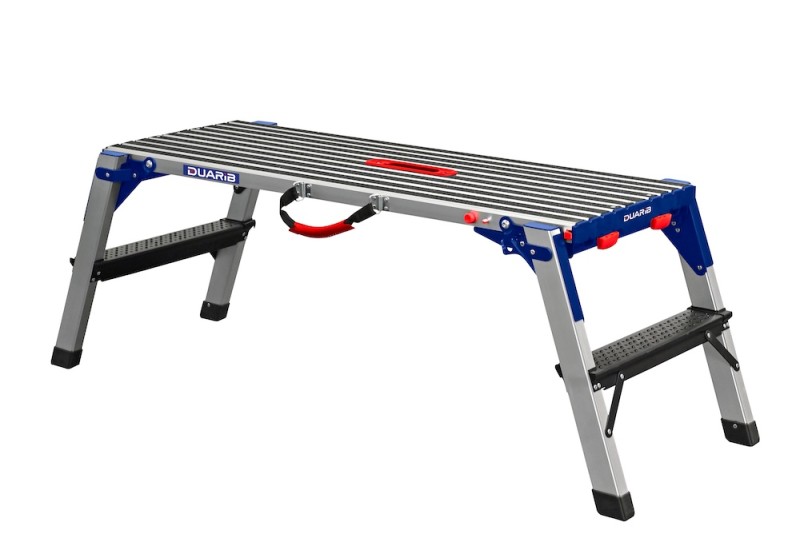 DUARIB - Marchepied TWIN STEP - Format compact : transport et rangement facilités - Plateau avec bandes antidérapantes