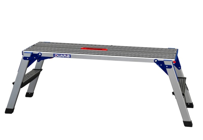 DUARIB - Marchepied TWIN STEP - Format compact : transport et rangement facilités - Plateau avec bandes antidérapantes
