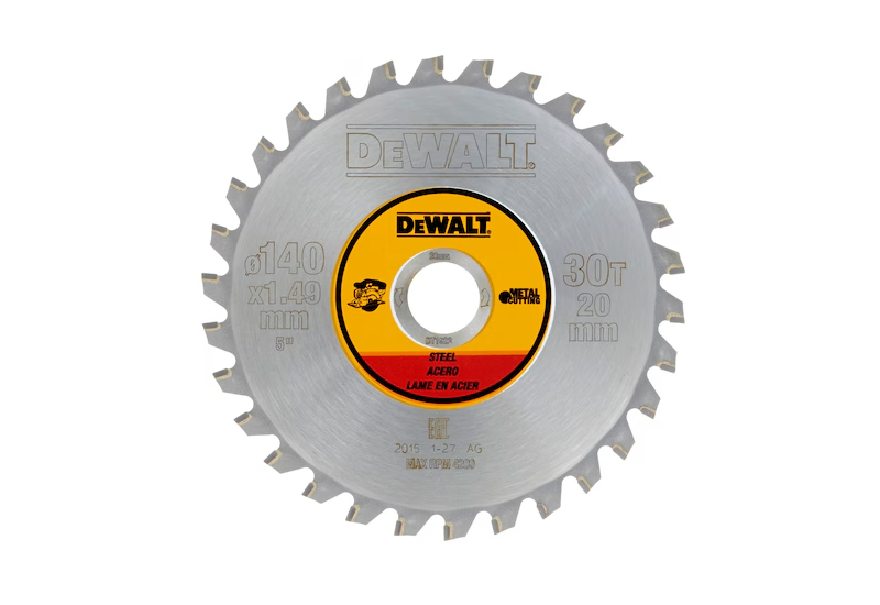 DEWALT - Lame de scie circulaire stationnaire 140 x 20 mm, 30 dents, TCG/Métal, angle d'attaque 1,5 DEWALT - Lame de scie circulaire stationnaire 140 x 20 mm, 30 dents, TCG/Métal, angle d'attaque 1,5