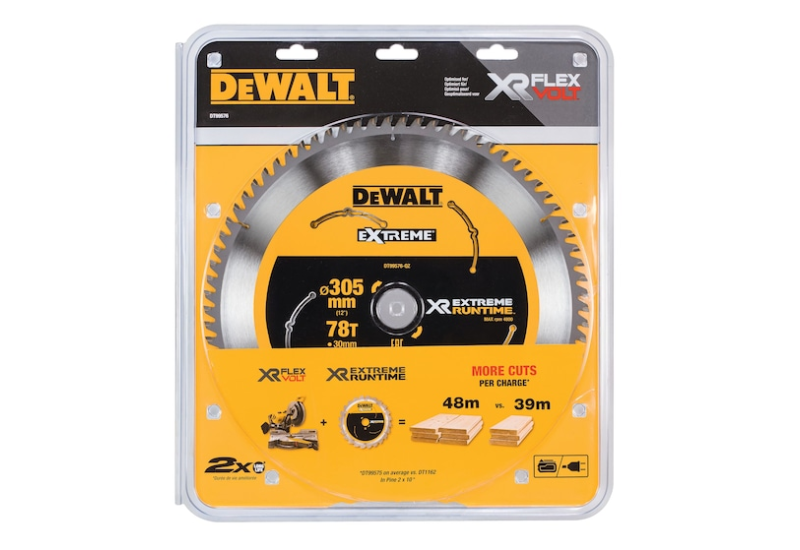 DEWALT - Lame de scie circulaire stationnaire XR Runtime, 305x30 mm, 78 dents DEWALT - Lame de scie circulaire stationnaire XR Runtime, 305x30 mm, 78 dents