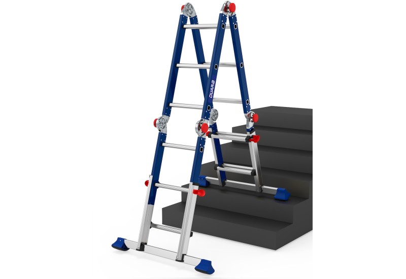 Échelle articulée OPTI+ PRO, installation en dénivelé.