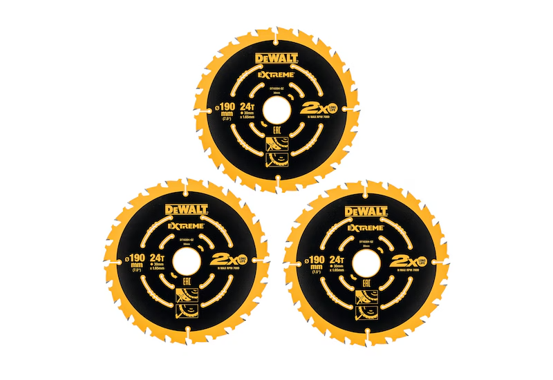 DEWALT - Lot de 3 lames de précision Extreme pour charpente (scie circulaire filaire) DEWALT - Lot de 3 lames de précision Extreme pour charpente (scie circulaire filaire)