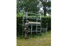 Echafaudage roulant Naturoll en utilisation.