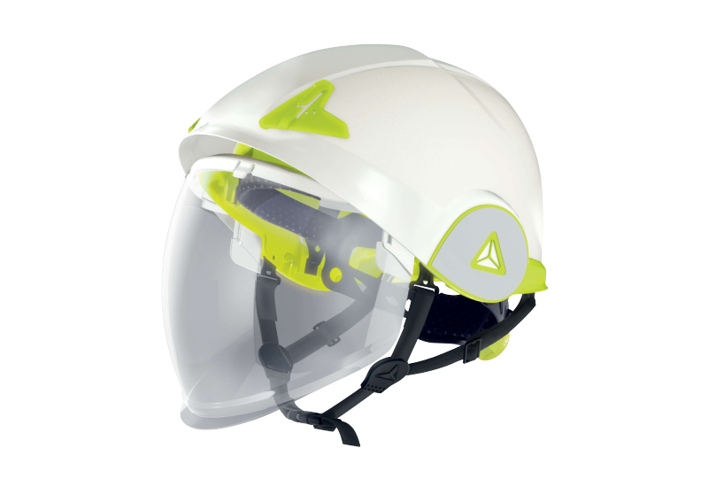 DELTA PLUS - Casque de chantier double coque, équipé d'une visière, contre les arcs électriques DELTA PLUS - Casque de chantier double coque, équipé d'une visière, contre les arcs électriques