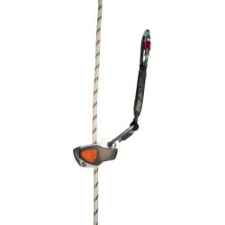 Antichute coulissant sur corde tressée 11 mm avec absorbeur d'énergie gris-orange CAMELEON AN066A Delta Plus