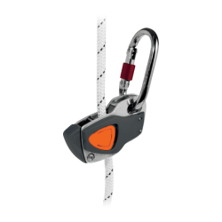 Antichute coulissant sur corde tressée 10,5 mm gris-orange acier et plastique CAMELEON AN066 Delta Plus