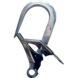 DELTA PLUS - Crochet d'ancrage  ouverture double action - Aluminium - Ouverture:  90   mm  - Taille Unique - Couleur Acier