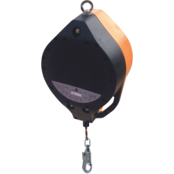 Antichute à rappel automatique enrouleur câble inoxydable 60 m noir-orange IP66 PROTECTOR EXTRA LARGE AN19060T2 Delta Plus