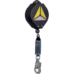 Antichute à rappel automatique câble acier galvanisé noir Delta Plus MAXIBLOC AN10006T 6 m usage vertical certifié 150 kg EN360