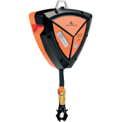 Antichute à rappel automatique à sangle orange Delta Plus PROTECTOR TETRA AN14006F carter ABS 6 m usage vertical et horizontal
