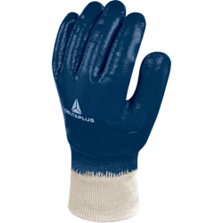 DELTA PLUS - Gant coup cousu enduit - Motifs en nitrile - Taille 10 - Couleur Bleu