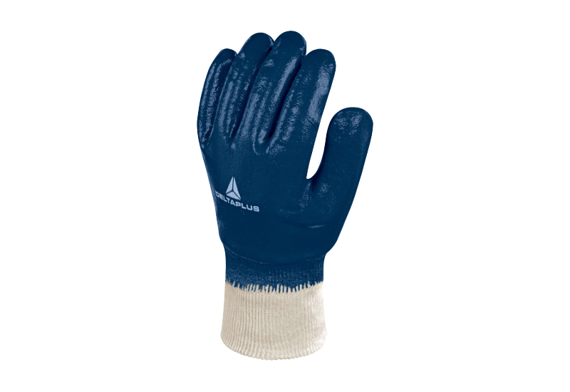 DELTA PLUS - Gant coup cousu enduit - Motifs en nitrile - Taille 10 - Couleur Bleu DELTA PLUS - Gant coup cousu enduit - Motifs en nitrile - Taille 10 - Couleur Bleu