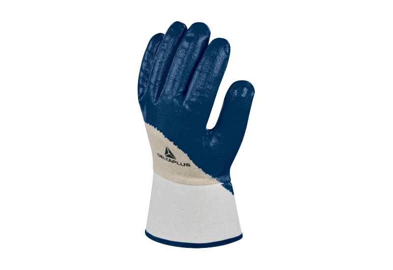 DELTA PLUS - Gant coupé cousu enduit - Motifs en nitrile - Taille 10 - pour travaux en milieux huileux et graisseux DELTA PLUS - Gant coupé cousu enduit - Motifs en nitrile - Taille 10 - pour travaux en milieux huileux et graisseux