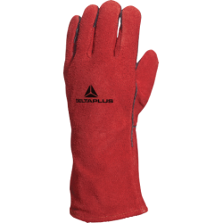 DELTA PLUS - Gant Soudure Cuir CA515R - Protection Thermique & Avant-Bras - Longueur : 350 mm - Taille 10