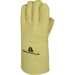 DELTA PLUS - Gant coupé cousu paume textile / dos textile - Longueur :  360   mm  - Taille Unique - Couleur Jaune