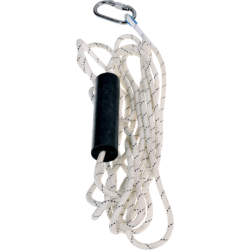 Support d'assurage antichute sur corde tressée blanche Delta Plus AN420, longueur 20 mètres, diamètre 10,5 mm
