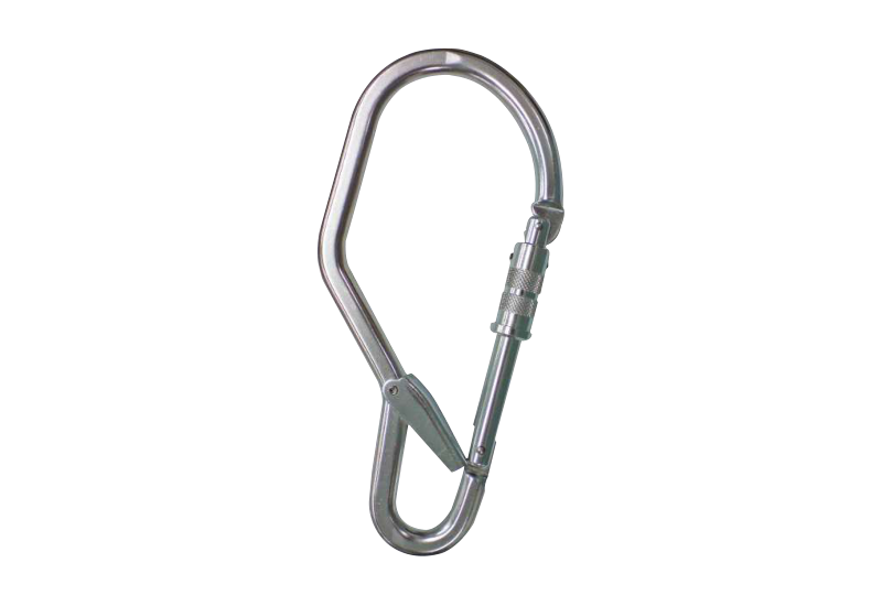 Mousqueton aluminium à grande ouverture AM027 58mm avec Œil pour Antichute Sécurisé Mousqueton aluminium à grande ouverture AM027 58mm avec Œil pour Antichute Sécurisé