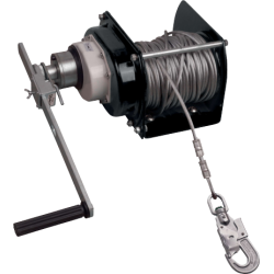 Treuil manuel câble acier galvanisé 20 m charge 250 kg adaptable trépied et potence TR00520 Delta Plus