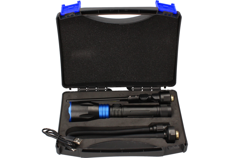 ARLUX - Mallette Bx3In1 Rechargeable/9W/650-480-220Lm/Noir&Bleu 