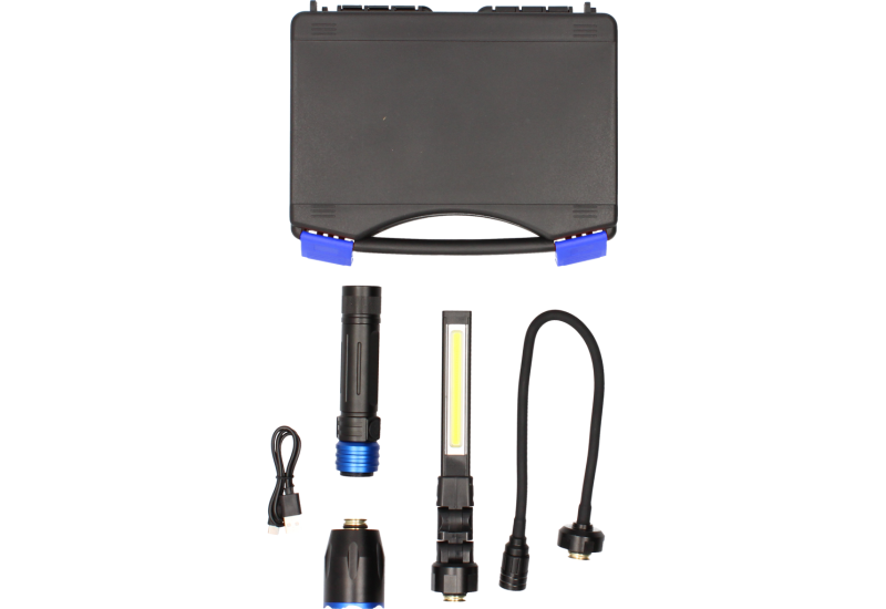 ARLUX - Mallette Bx3In1 Rechargeable/9W/650-480-220Lm/Noir&Bleu 
