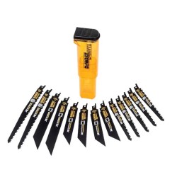 DEWALT - Coffret de 13 lames de scie sabre XR Runtime pour la coupe du bois et du métal 152-230 mm