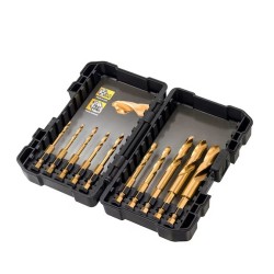 DEWALT - Coffret plastique de 10 forets métal HSS-Tin pour visseuses à chocs