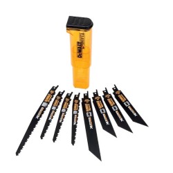 DEWALT - Coffret de 8 lames de scie sabre XR Runtime pour la coupe du bois et du métal 152-230 mm