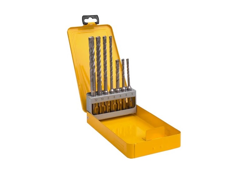 DEWALT - Coffret de 7 forets SDS-Plus XLR diam : 5, 6 (x2), 8 (x2), 10, 12 mm