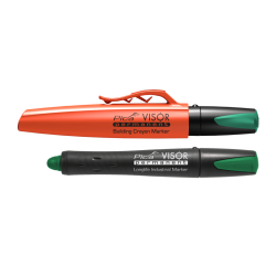 Marqueur Pica Visor 990/36 vert – vue latérale avec clip