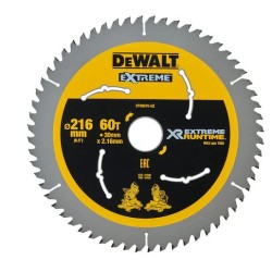 DEWALT - Lame de scie circulaire stationnaire XR Runtime, 216 x 30 mm, 60 dents