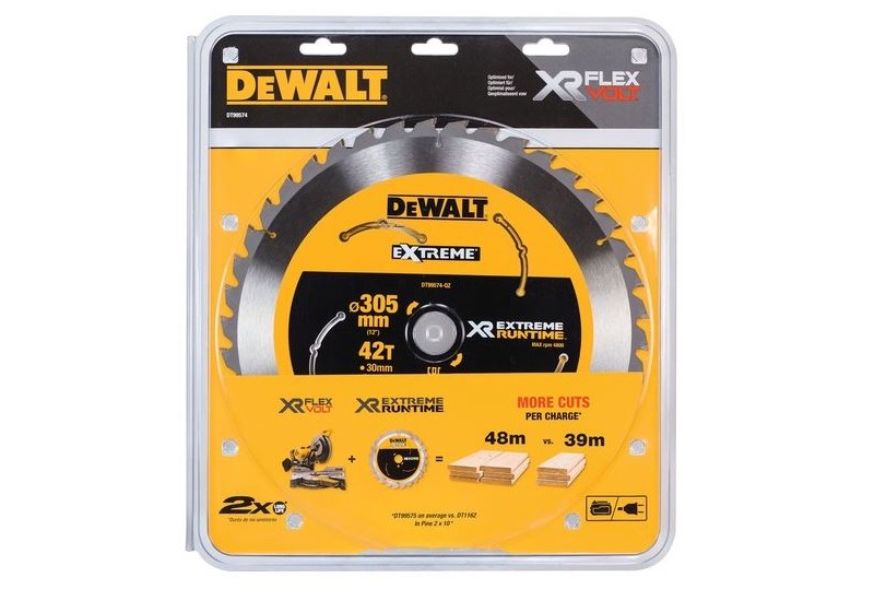 DEWALT - Lame de scie circulaire stationnaire XR Runtime, 305x30 mm, 42 dents DEWALT - Lame de scie circulaire stationnaire XR Runtime, 305x30 mm, 42 dents