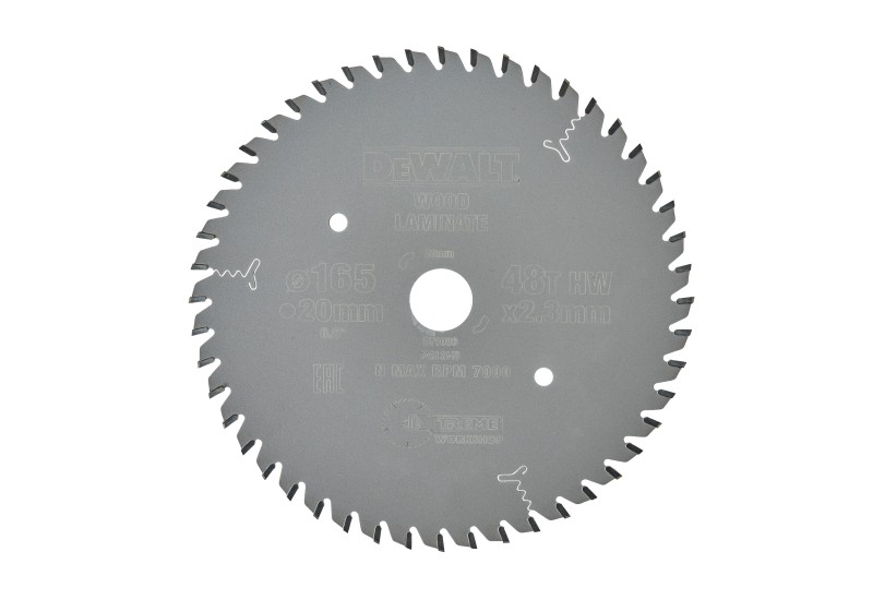 DEWALT - Lame pour scie circulaire plongeante Extreme Workshop, 165x20 mm, 48 dents