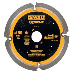 DEWALT - Lame de scie circulaire portative denture diamant, 190x30 mm, 4 dents