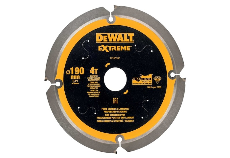 DEWALT - Lame de scie circulaire portative denture diamant, 190x30 mm, 4 dents