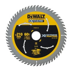 DEWALT - Lame de scie circulaire stationnaire XR Runtime, 210 x 30 mm, 60 dents