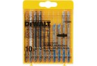 DEWALT - Coffret de 10 lames de scie sauteuse bois et métal Attache en T