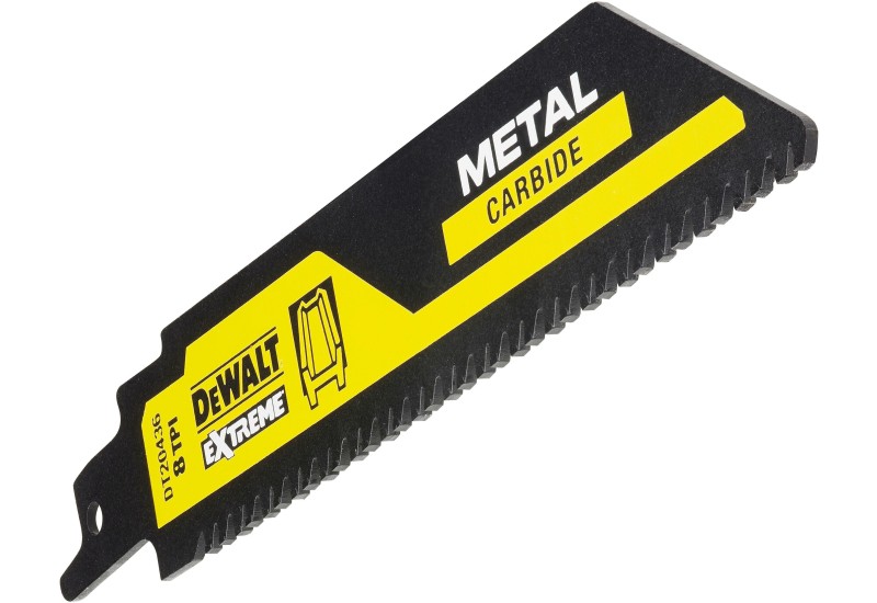 DEWALT - Lame de scie sabre carbure 152mm pour le métal / 8TPI DEWALT - Lame de scie sabre carbure 152mm pour le métal / 8TPI