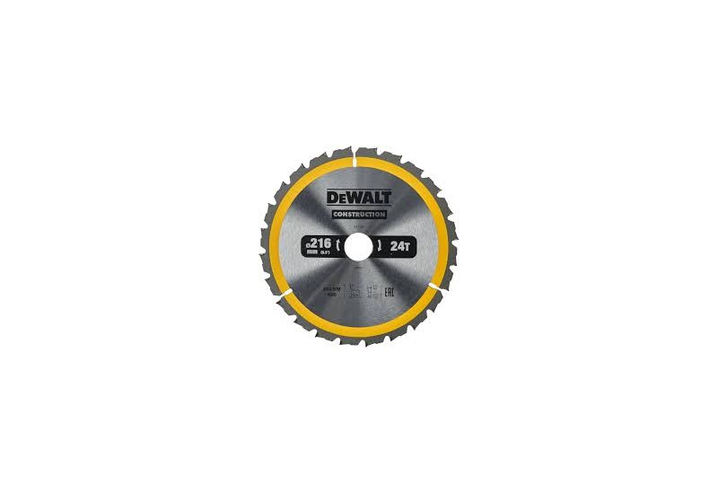 DEWALT - Lames de scie circulaire stationnaire Construction 216x30 mm, 24 dents DEWALT - Lames de scie circulaire stationnaire Construction 216x30 mm, 24 dents