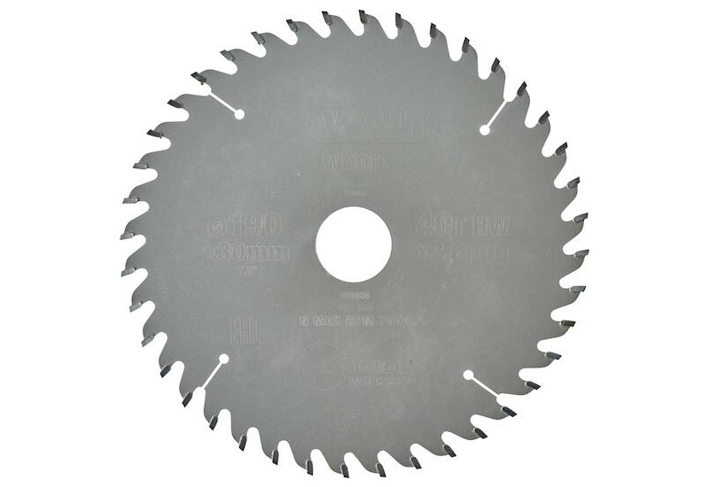 DEWALT - Lame de scie circulaire portative Extreme Workshop, 190x30 mm, 40 dents