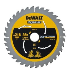DEWALT - Lame de scie circulaire stationnaire XR Runtime, 216 x 30 mm, 36 dents