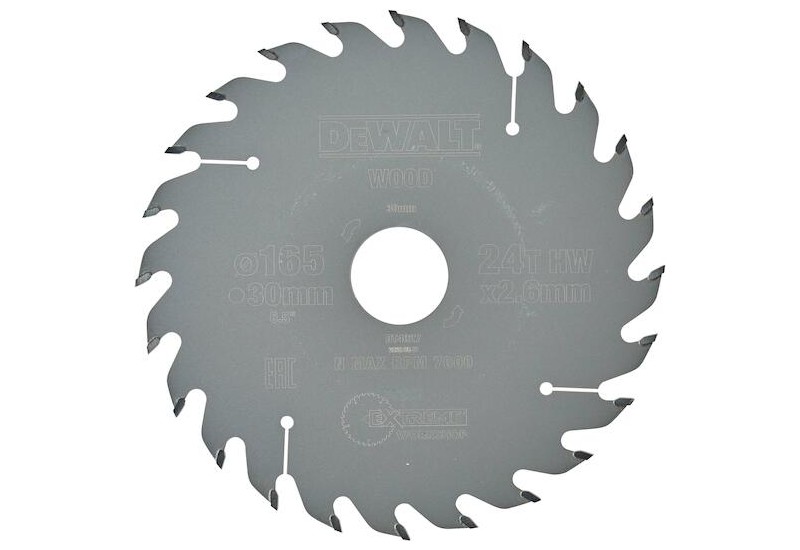 DEWALT - Lame de scie circulaire portative Extreme Workshop, 160x30 mm, 24 dents
