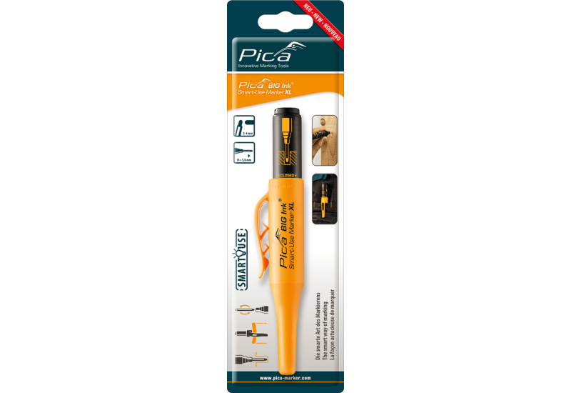 Pica BIG Ink Smart‑Use XL noir – gros plan mine large 10 mm Pica BIG Ink Smart‑Use XL noir – gros plan mine large 10 mm